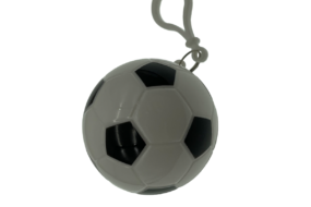 Soccer Ball Raincoat Keychain