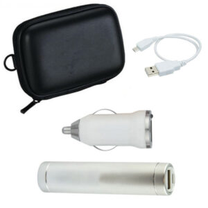 2200 mAh Deluxe Travel Kit Of Aluminum Power Bank