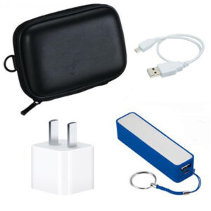 Deluxe Travel Kit Of 2200 mAh Power Bank - Fragrance Style