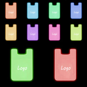 Glow in the dark silicone cell phone wallets